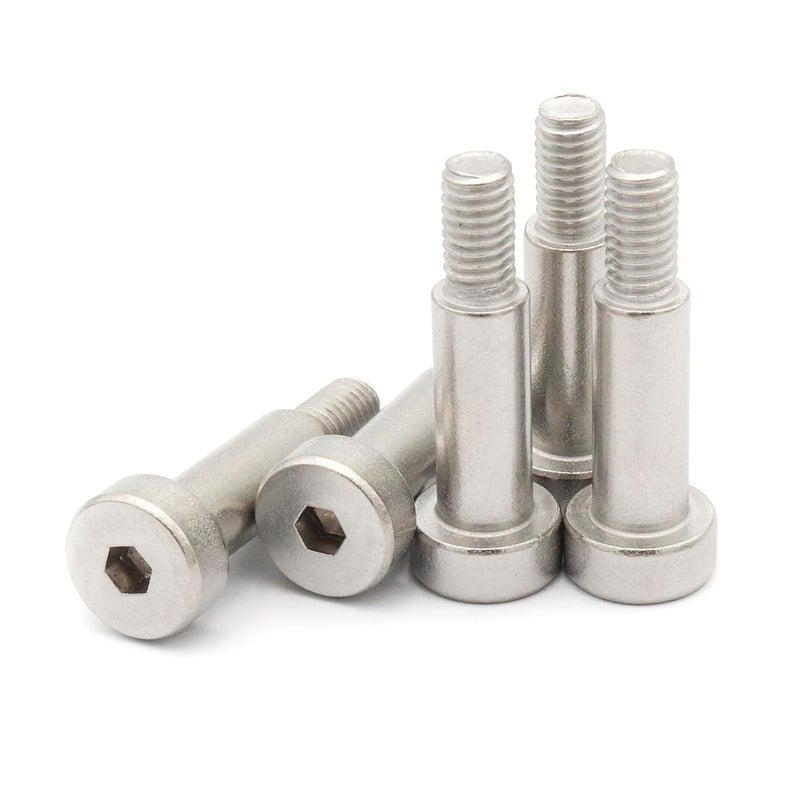SCXCLY 15pcs Hex Socket Shoulder Bolt, 8mm x M6 x 20mm Hex Socket Shoulder Bolt, 304 Stainless Steel (Silvery) - Image 1